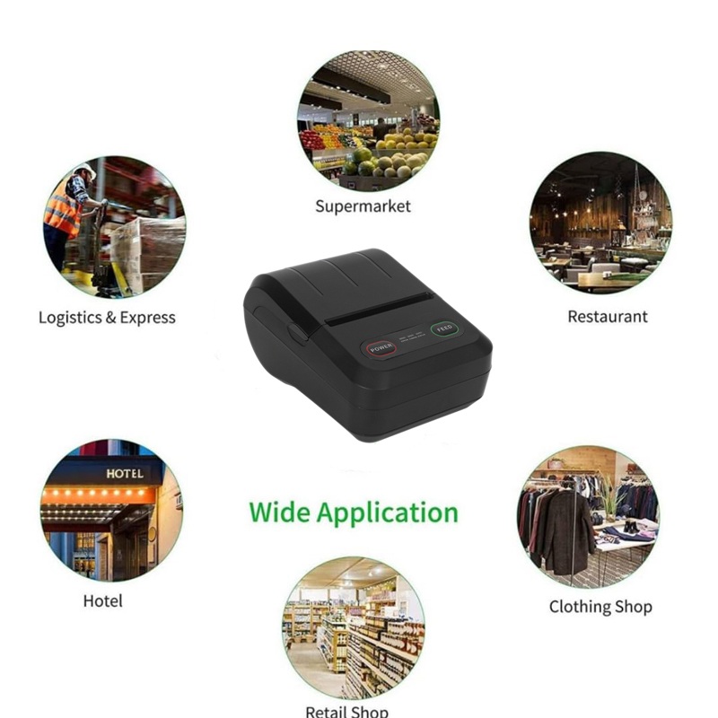 Kokie yra 58 mm terminių spausdintuvų taikymo sritys?